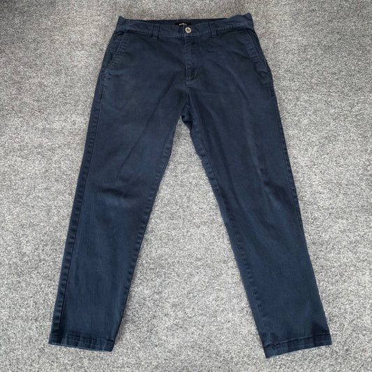 RVCA Hitched Fit Chino Pants Mens 31x25 Navy Blue Skate Casual Stretch
