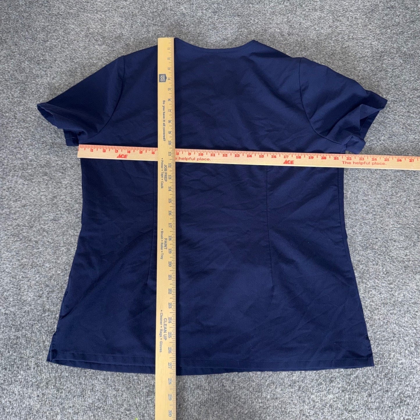 FIGS Casma V-Neck Scrub Top Womens Large Navy Blue Medical Healthcare Uniform
