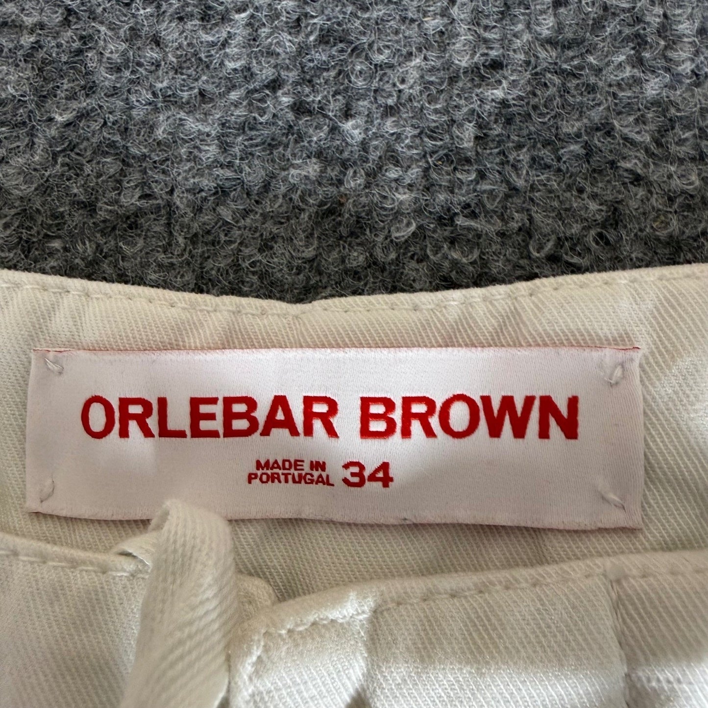 Orlebar Brown Swin Short Mens 34 White Button Fly Drawstring Beach Casual Resort