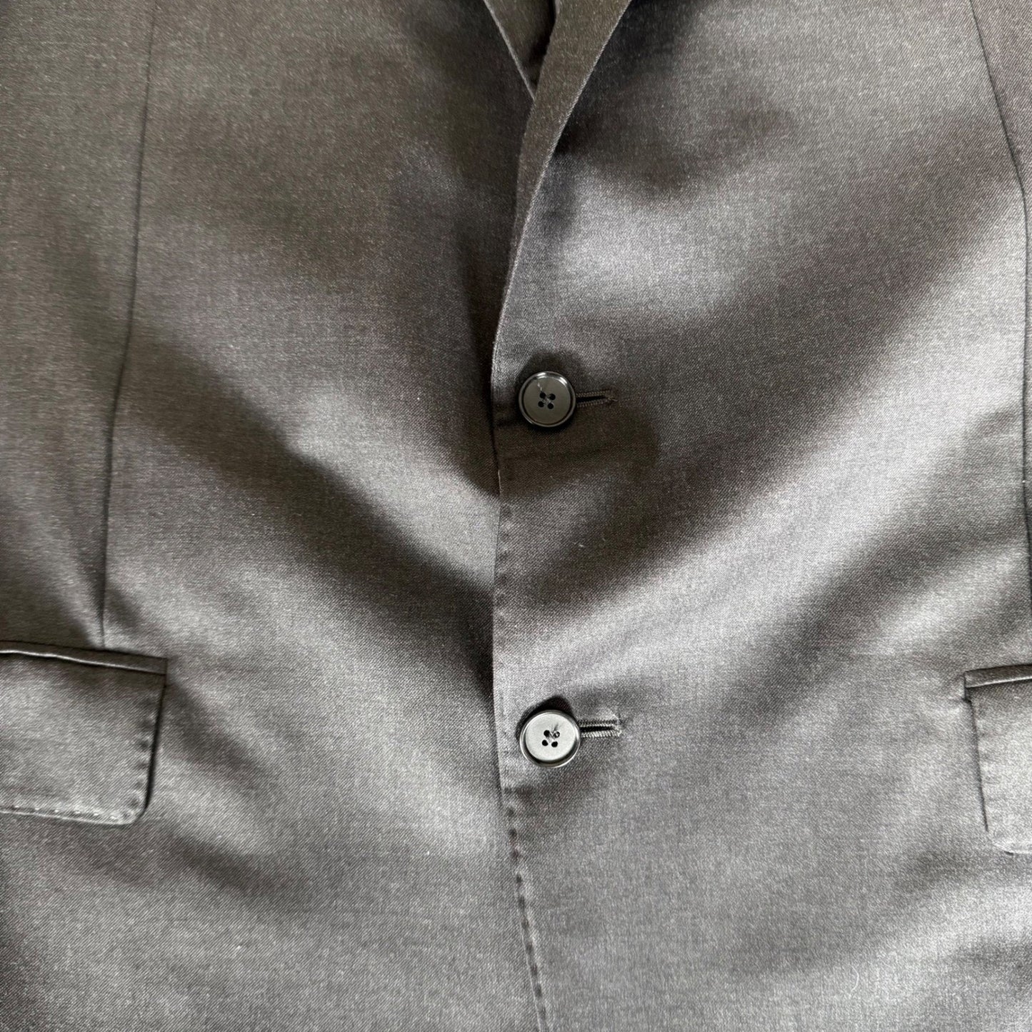 Hickey Freeman Loro Piana Tasmanian Super 150's Blazer Mens 46R Gray Wool Coat