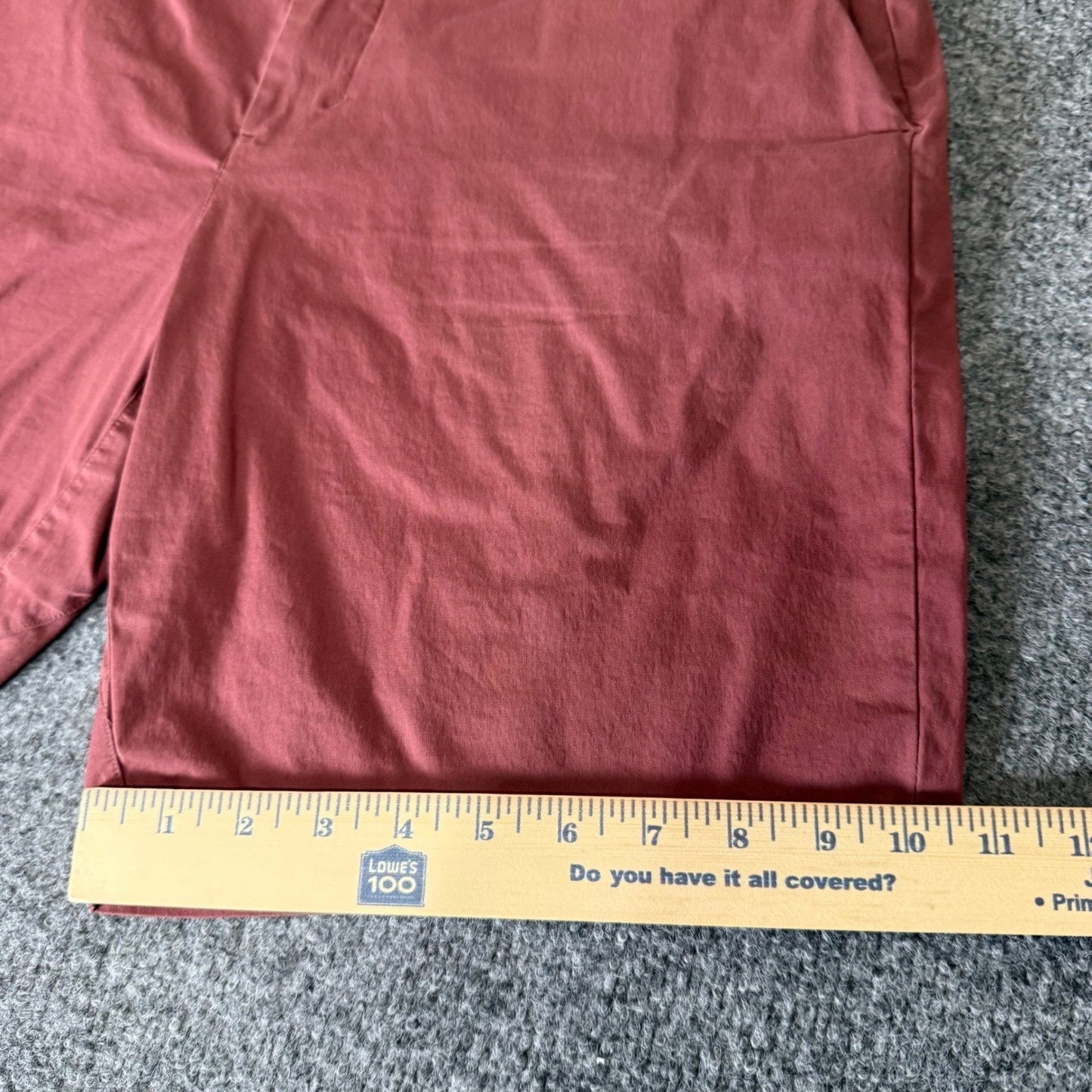 Lululemon Commission Short Mens 32 Burgundy Chino Flat Front Casual Golf Comfort