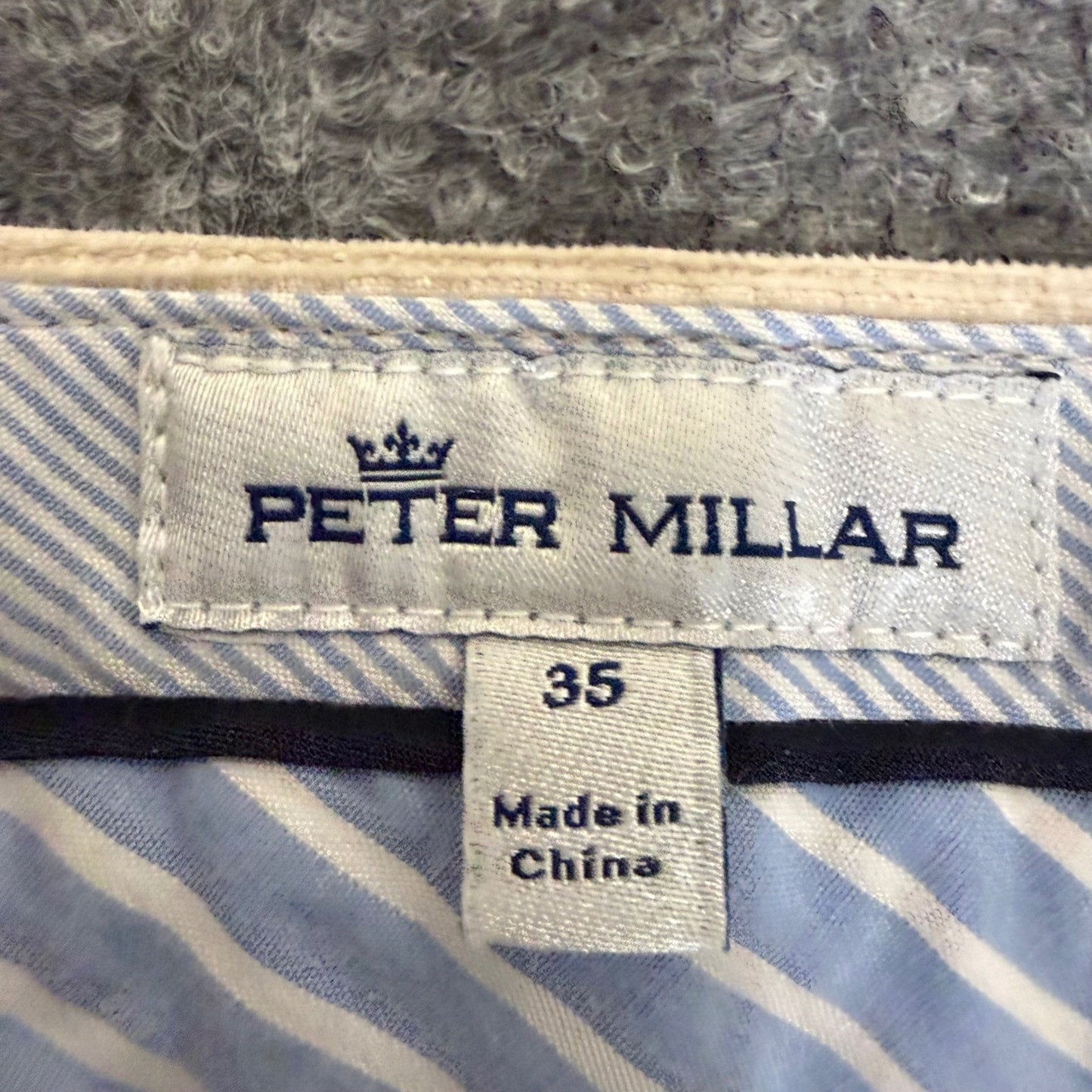 Peter Millar Crown Superior Soft Corduroy 5-Pocket Pants Mens 35 (34x27) Beige