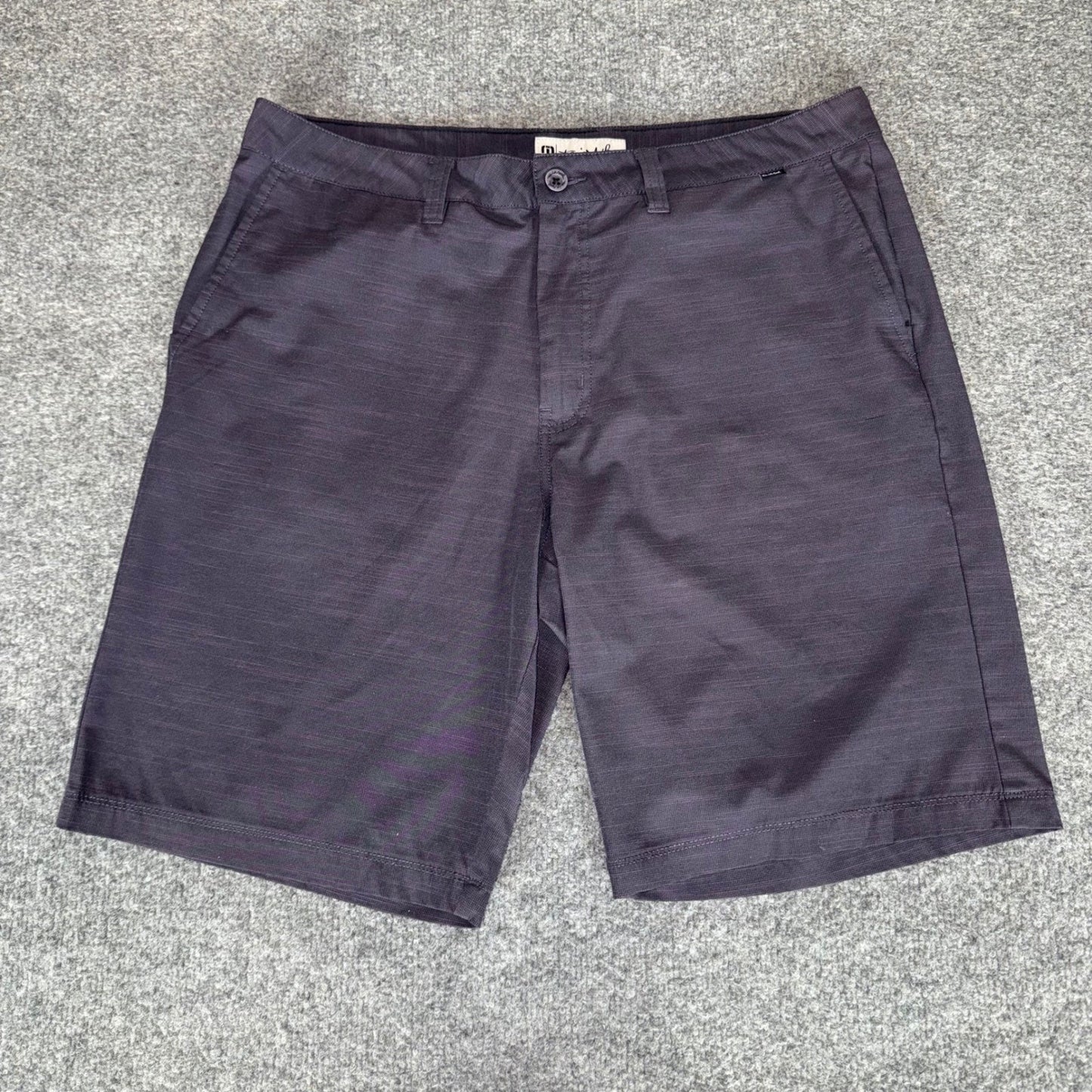 Travis Mathew Golf Shorts Mens 36 Blue Chino Flat Front Performance Activewear