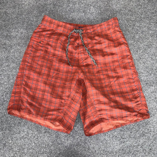 Patagonia Board Shorts Mens 34 Red Plaid Swim Surf Beachwear Casual Lightweight