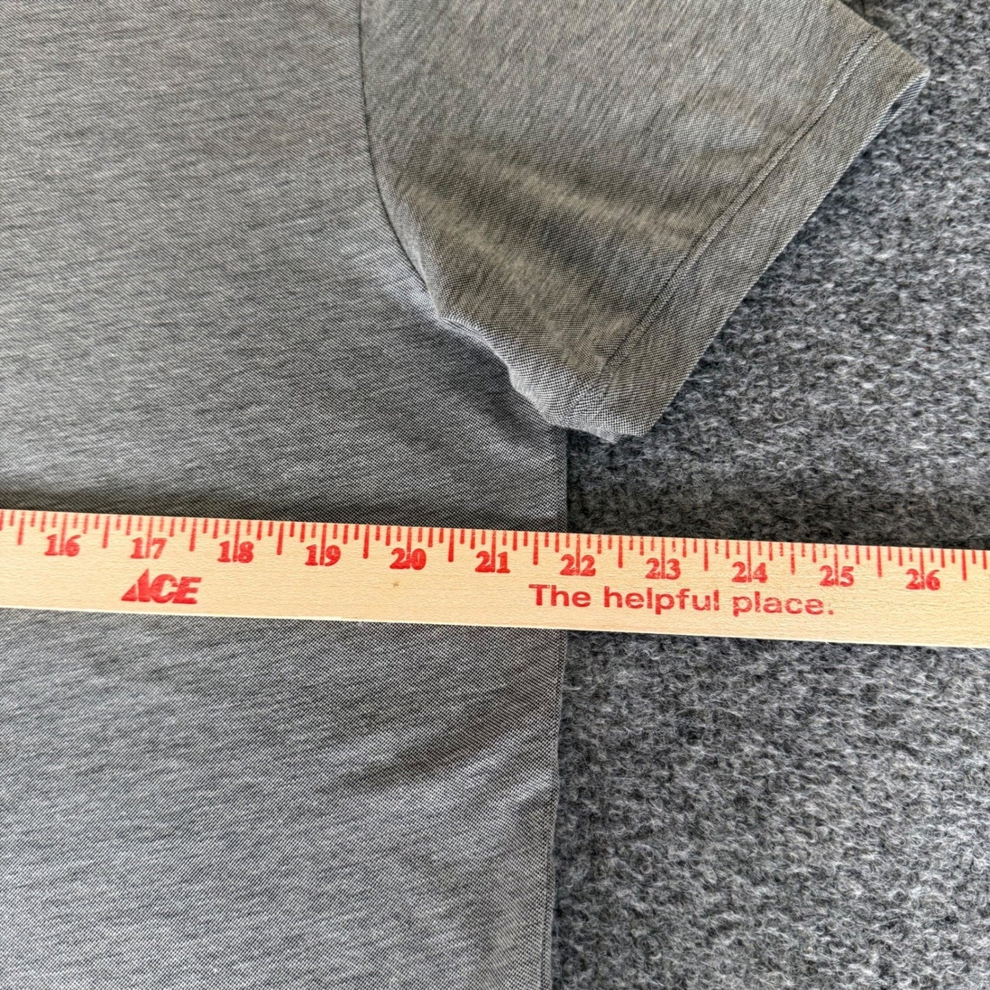 Cuts Curve Hem Polo Shirt Mens XL Gray Pima Cotton Short Sleeve Casual Modern