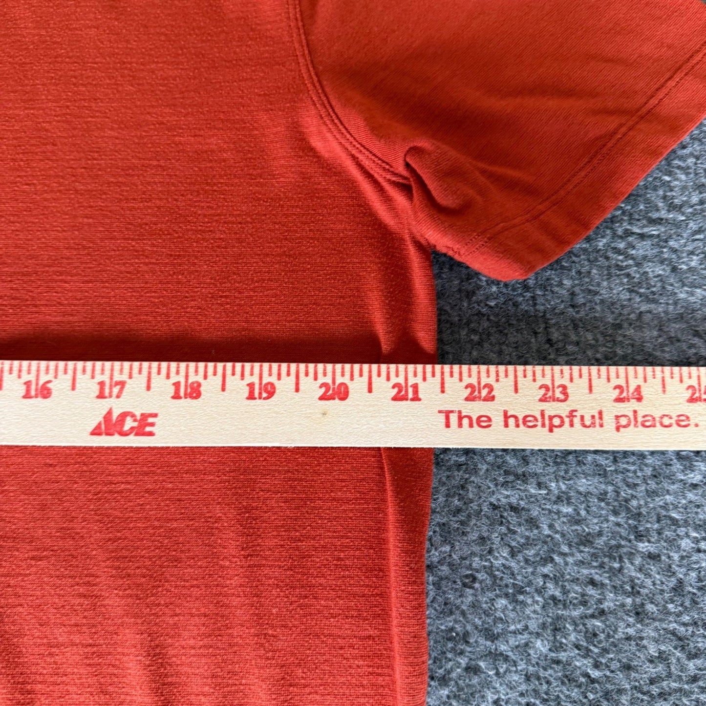 Lululemon Polo Shirt Mens Medium Orange Short Sleeve Preppy Casual Stretch Golf