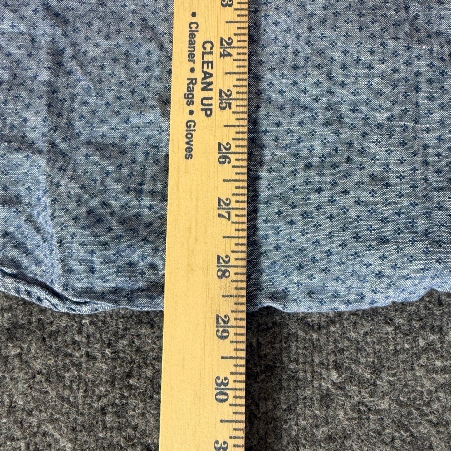 Brooks Brothers Regent Linen Shirt Men M Blue Geometric Short Sleeve Button Down