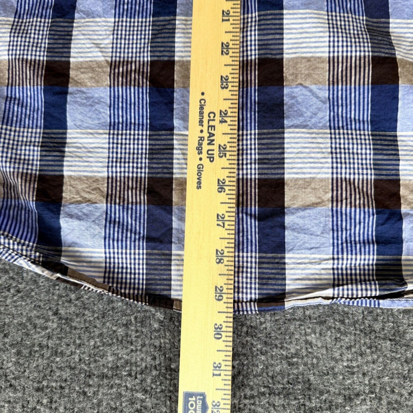 7 Diamonds Shirt Mens XL Blue Plaid Short Sleeve Pearl Snap Cowboy Western Rodeo