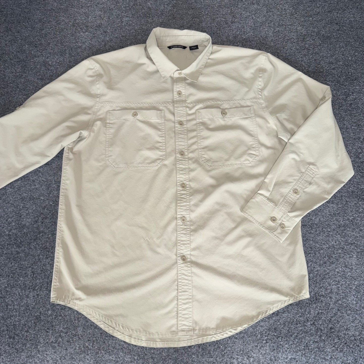 CC Filson Ultra Light Fishing Shirt Mens M Sandbar Long Sleeve Button Up Outdoor