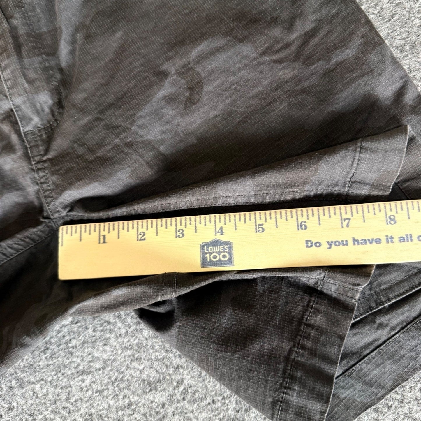 Vuori Ripstop Short Men L Large Black Camo V370 Hiking Training Gym Athletic Run