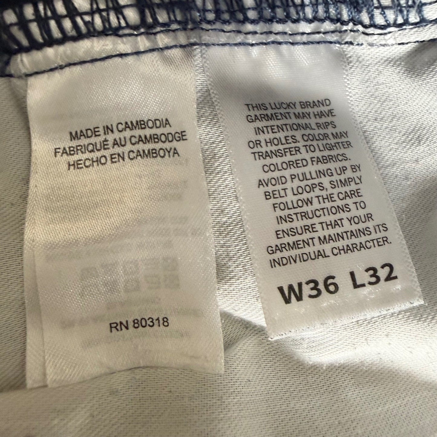 Lucky Brand 121 Slim Straight Pants Mens 36x31 Blue 5-Pocket Chino Casual