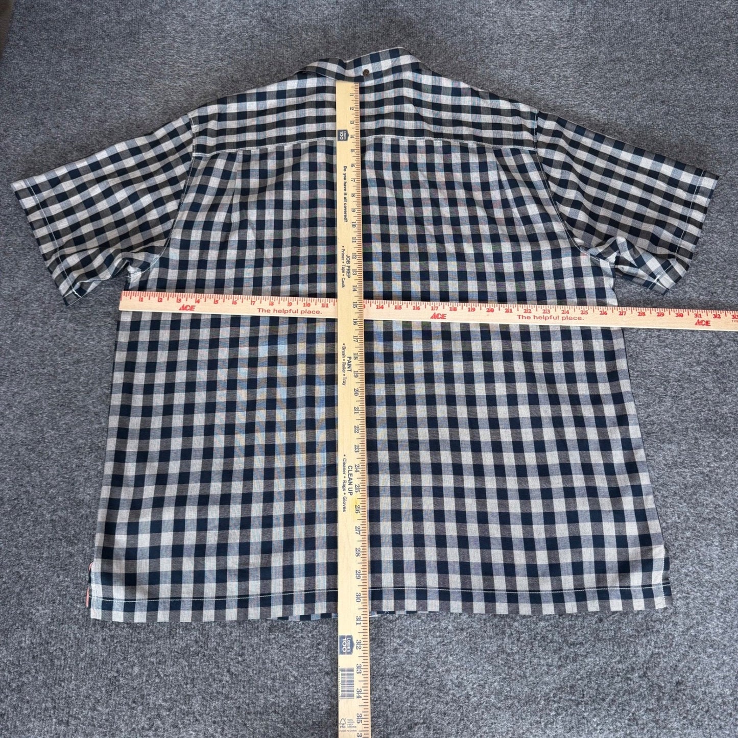 Tommy Bahama Shirt Mens XL Silk Gingham Button Up Short Sleeve Summer Resort Top