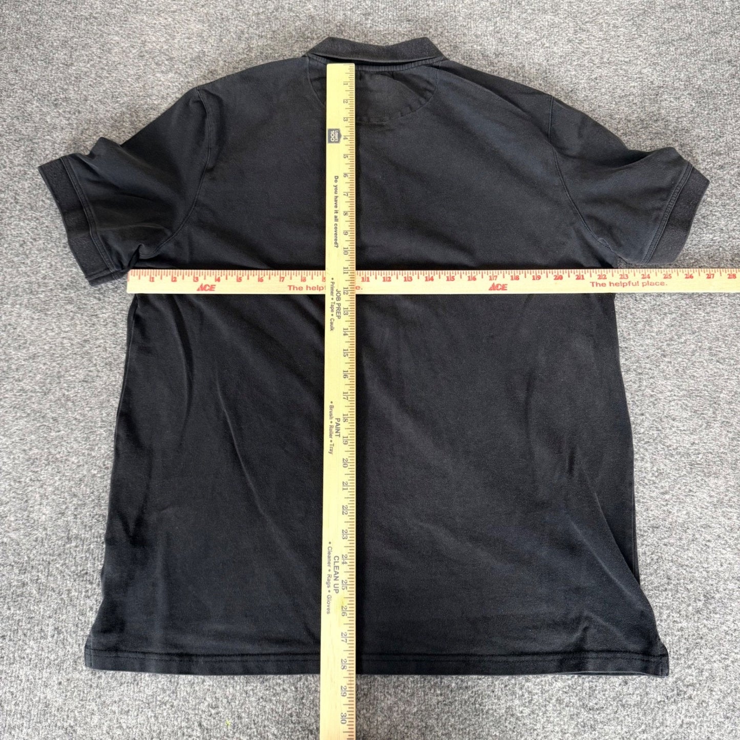 Quince Mens Organic Cotton Stretch Polo Shirt Black Short Sleeve Large Casual