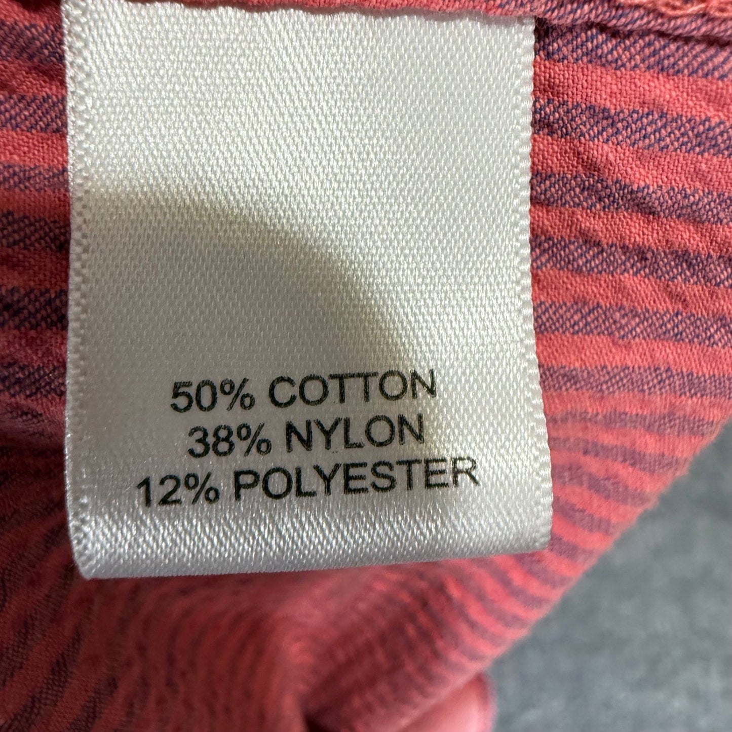 Cremieux Seersucker Shirt Mens XL Red Striped Short Sleeve Button Up Casual Top