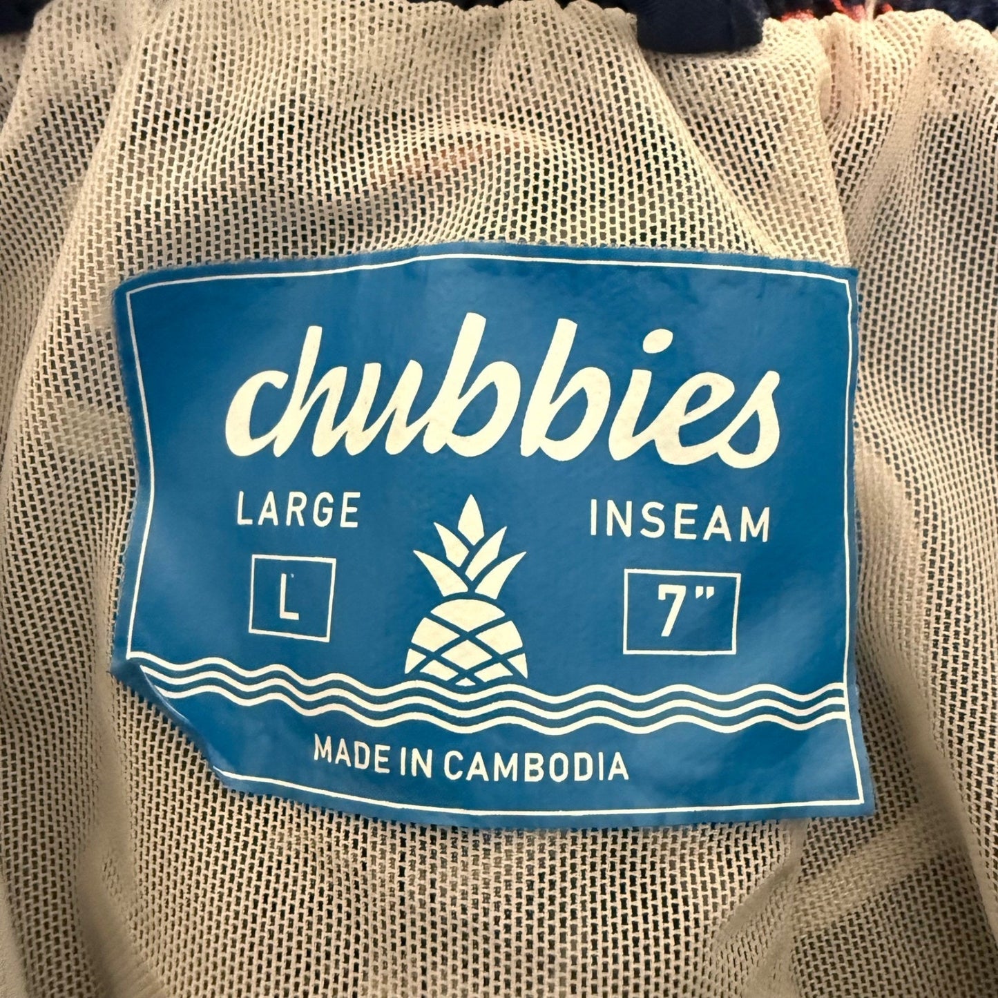 Chubbies Neon Lights Swim Shorts Mens Large Retro Pool Party Casual Beach Summer