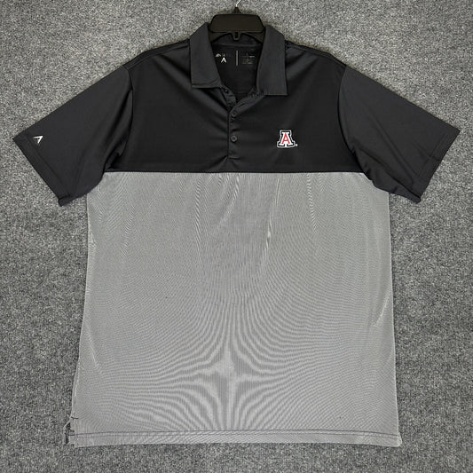 Arizona Wildcats Antigua Polo Shirt Men Large Grey Short Sleeve College Football