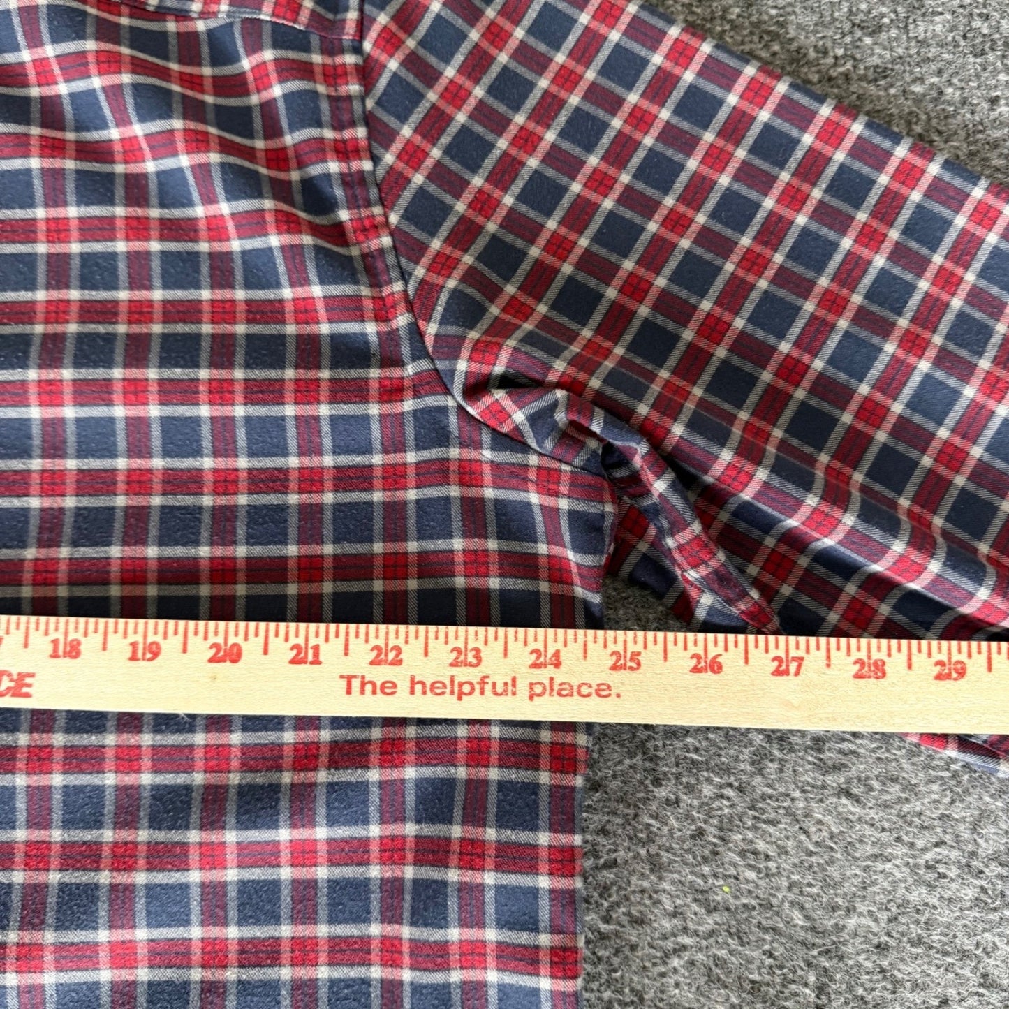 UNTUCKit Mens XL Plaid Flannel Button Down Shirt Navy Red Long Sleeve Casual