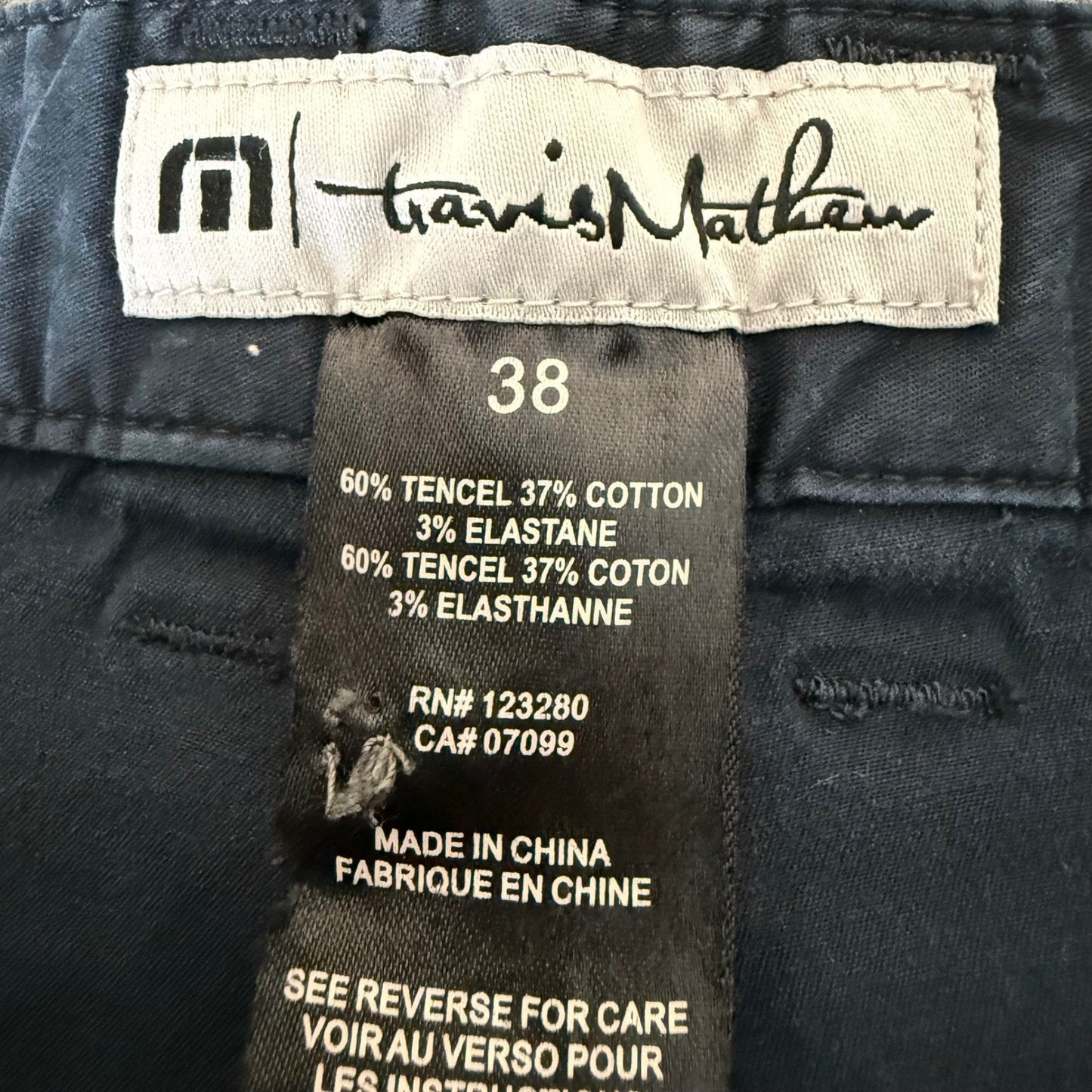 Travis Mathew Pants Mens 38 (Fits 36x30) Blue Golf Chino Casual Comfort Tencel