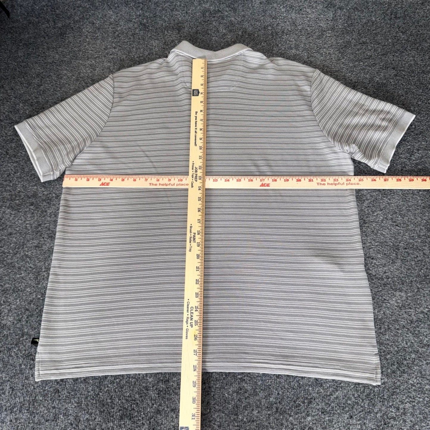 Tommy Bahama Mens IslandZone Polo Shirt XL Gray Striped Pima Cotton Golf Casual