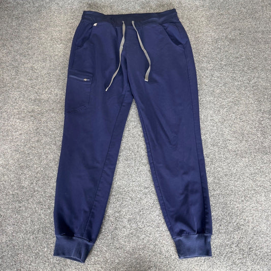 FIGS Zamora Jogger Scrub Pants Women Medium Navy Blue Medical Healthcare Stretch