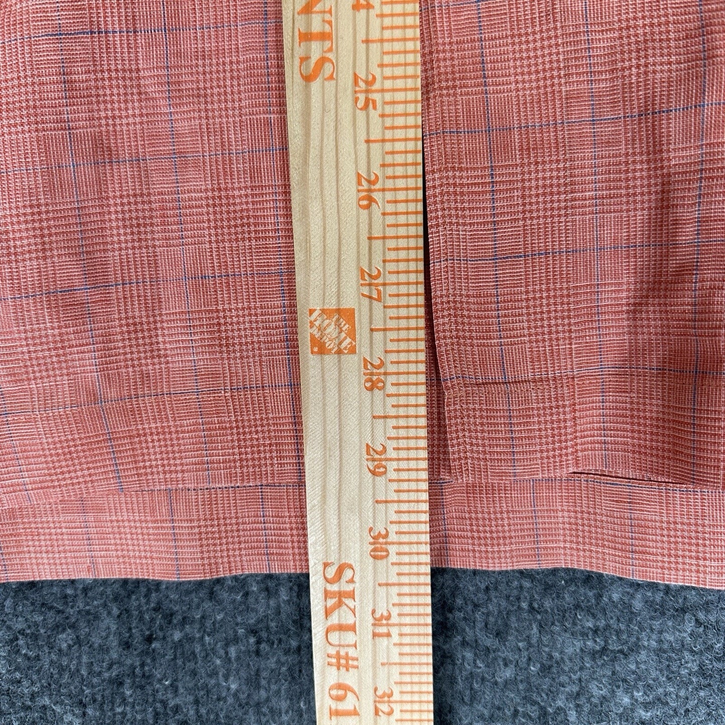 Jos A Bank Traveler Shirt Men XL Coral 100% Linen Button Down Long Sleeve Pocket
