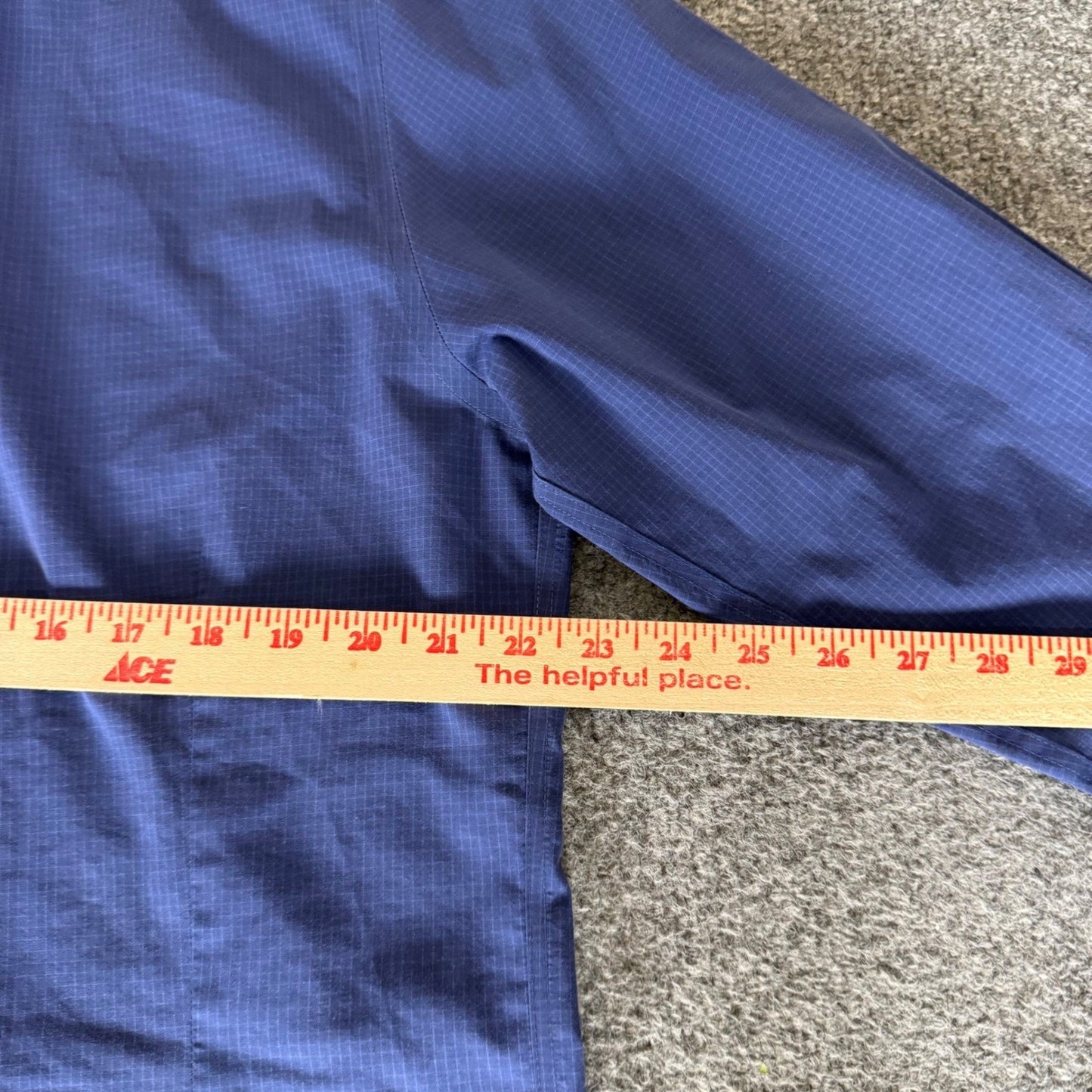 Twillory Performance Dress Shirt Mens 17 34/35 Trim Fit Navy Blue Stretch Office