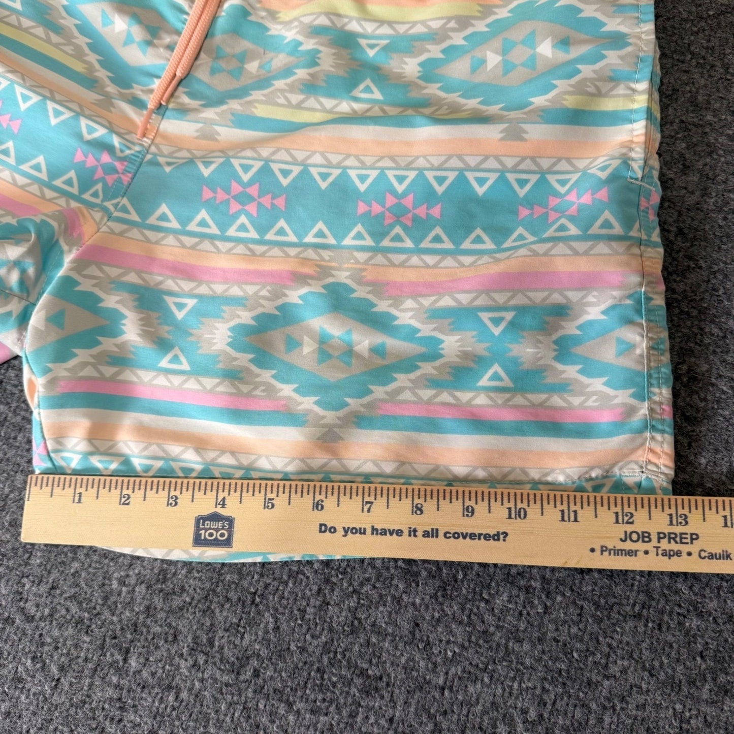 Chubbies Swim Trunks Mens L 38x5.5 Geometric Shorts Quick Dry Lined Drawstring