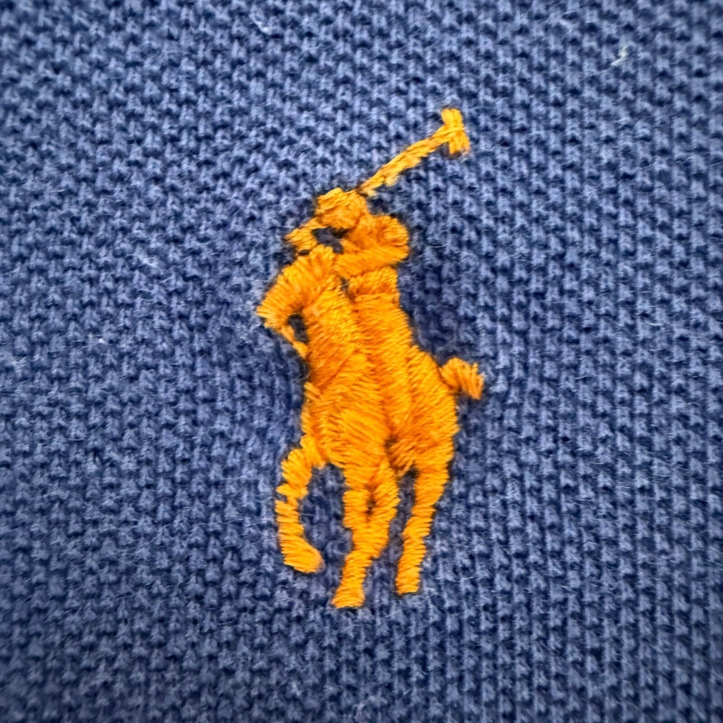 Polo Ralph Lauren Polo Shirt Blue Short Sleeve Casual Orange Pony Men's 2XLT