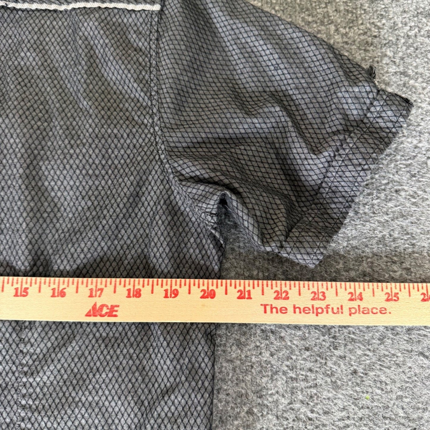 7 Diamonds Shirt Mens Large Gray Diamond Grid Short Sleeve Button Down Casual