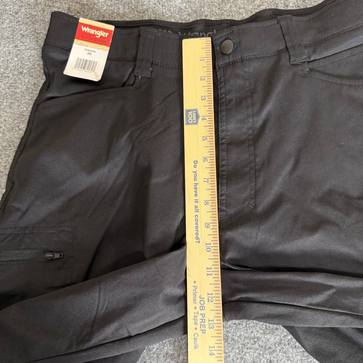 Wrangler Authentics Cargo Shorts Mens 36 Black Utility Casual Outdoor Everyday