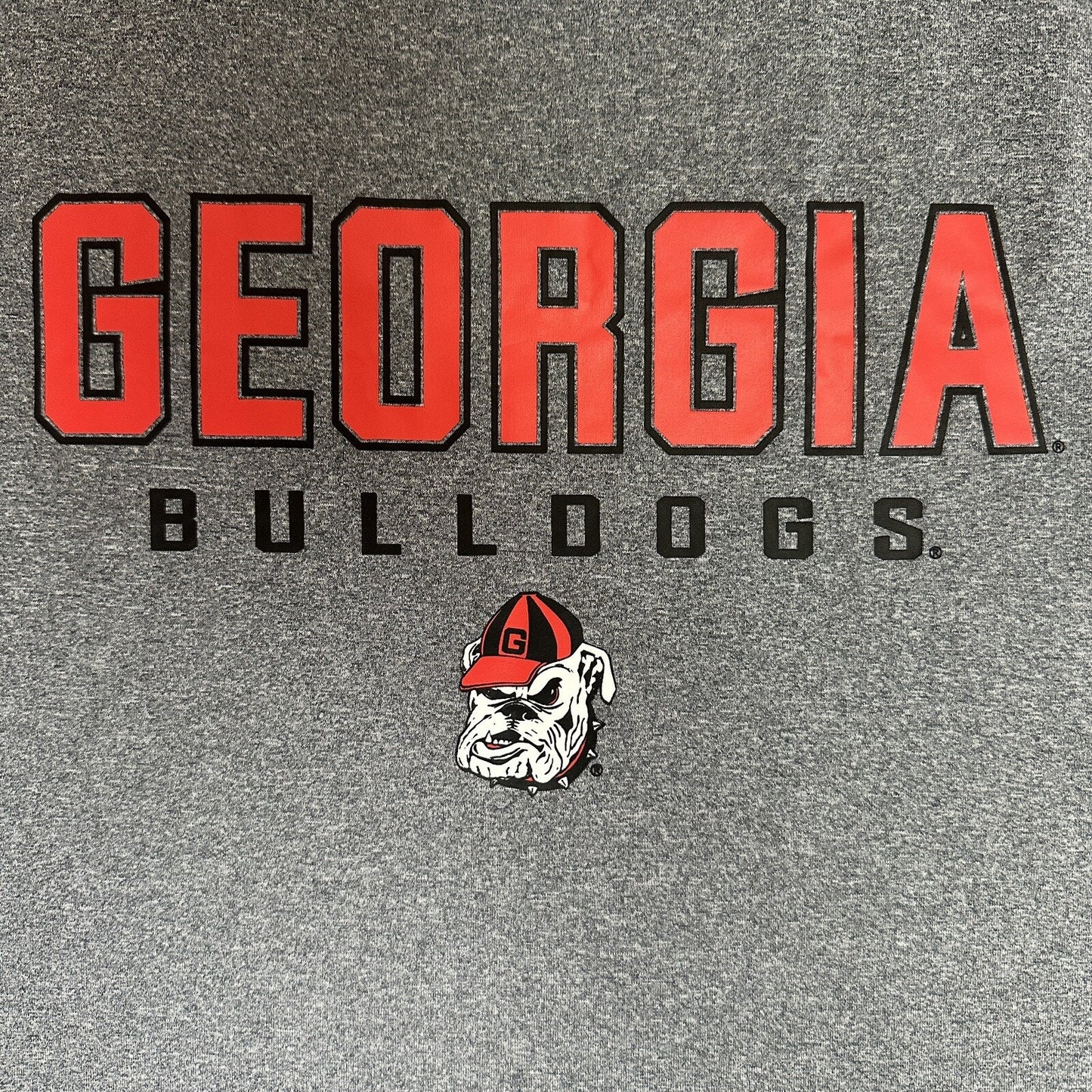 Georgia Bulldogs Champion Shirt Mens Large Grey Red Short Sleeve Athleisure NCAA