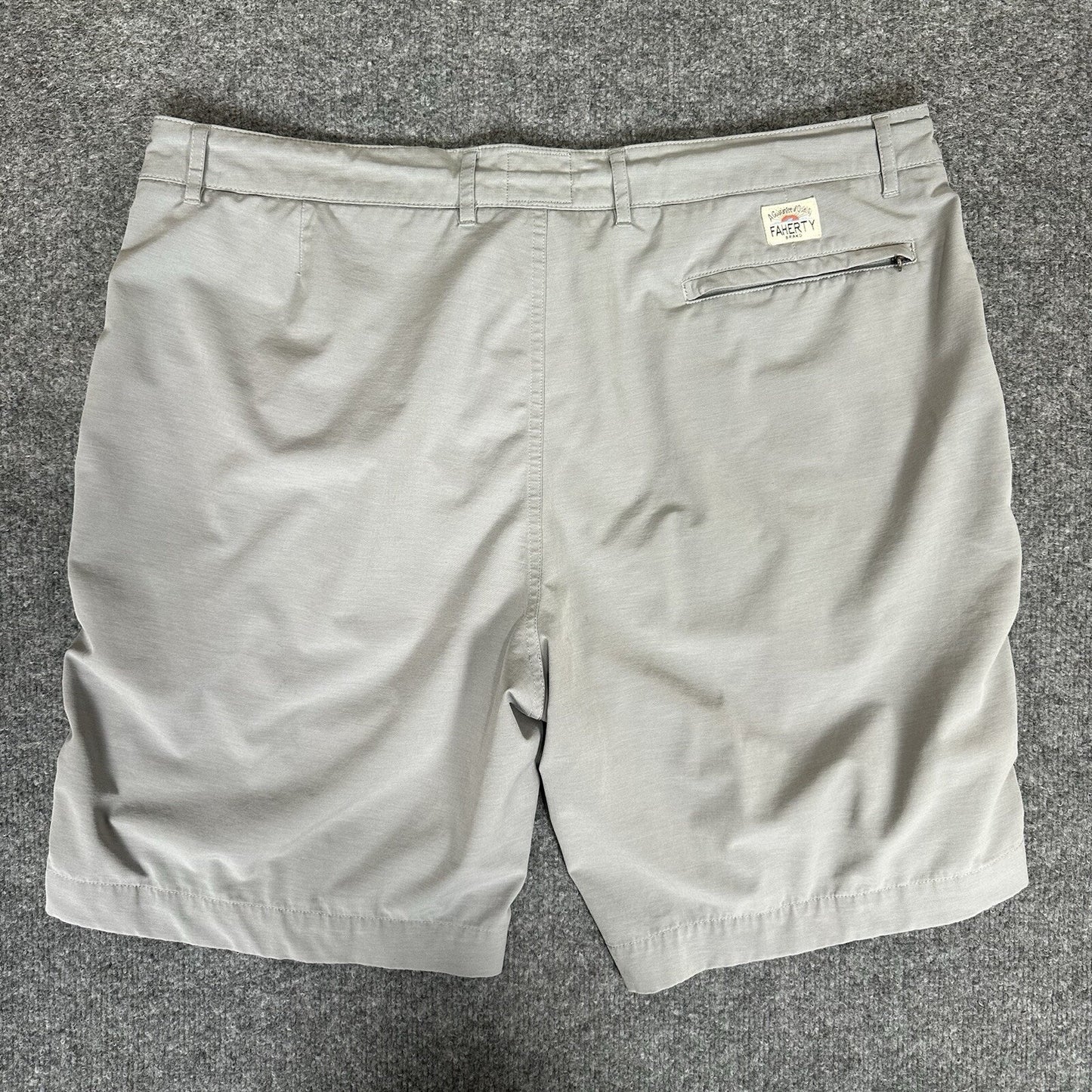 Faherty All Day Shorts Mens 38 (40) Grey Chino Drawstring Casual 9" Golf Adult