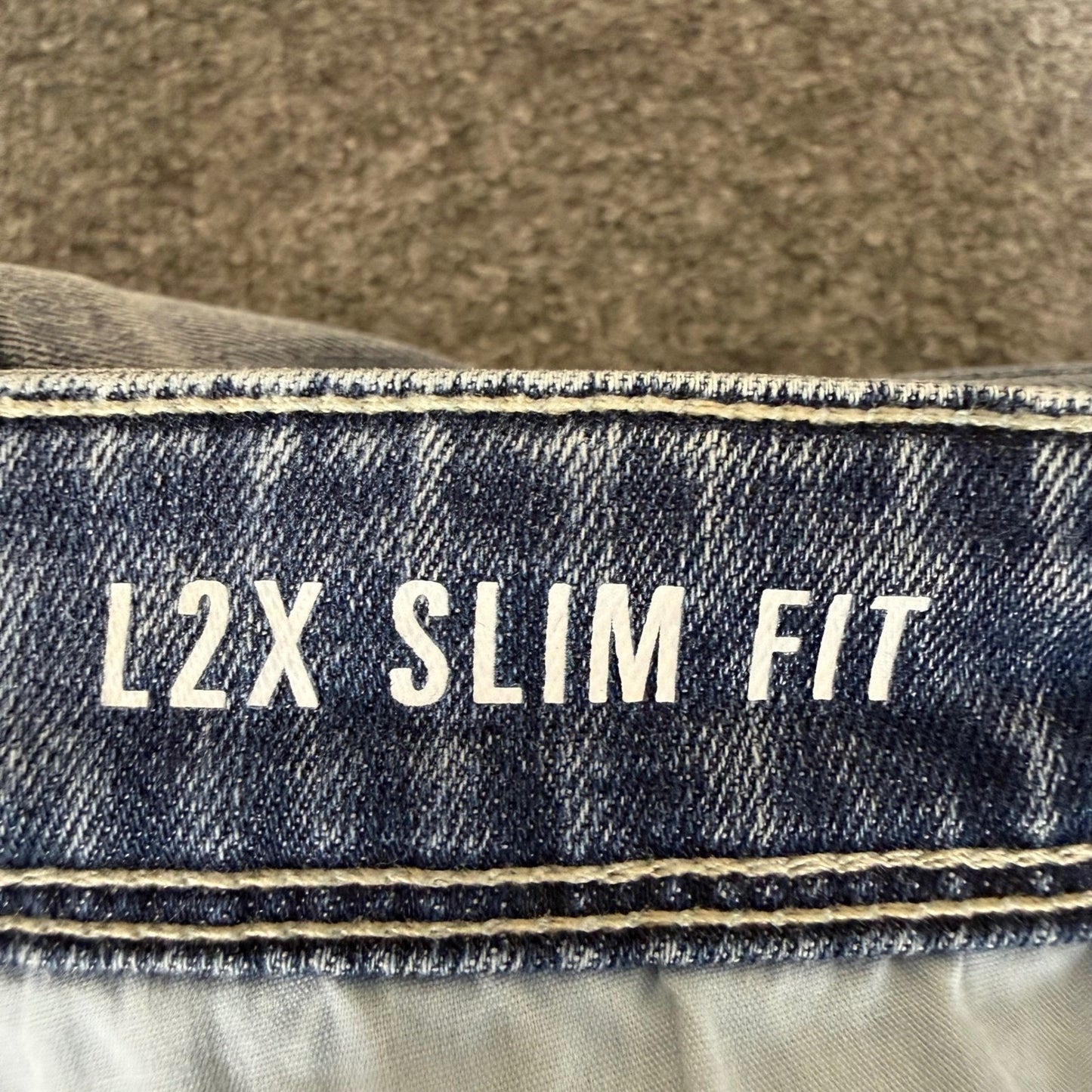 DUER L2X Slim Fit Jeans Mens 32x30 Light Wash Denim Stretch Casual Comfort DU/ER