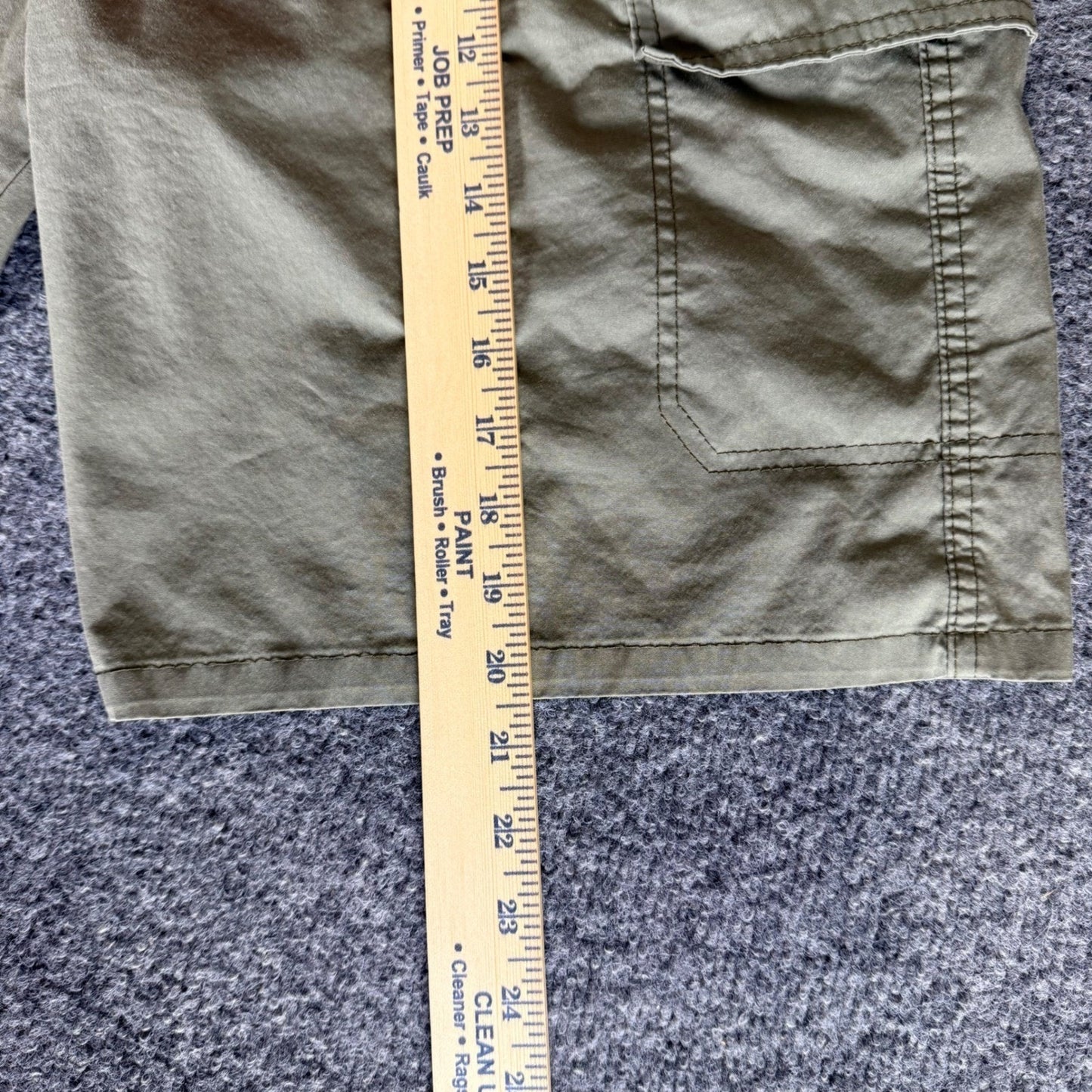 Wrangler ATG All Terrain Gear Mens Cargo Shorts 38 Green Casual Outdoor Hiking