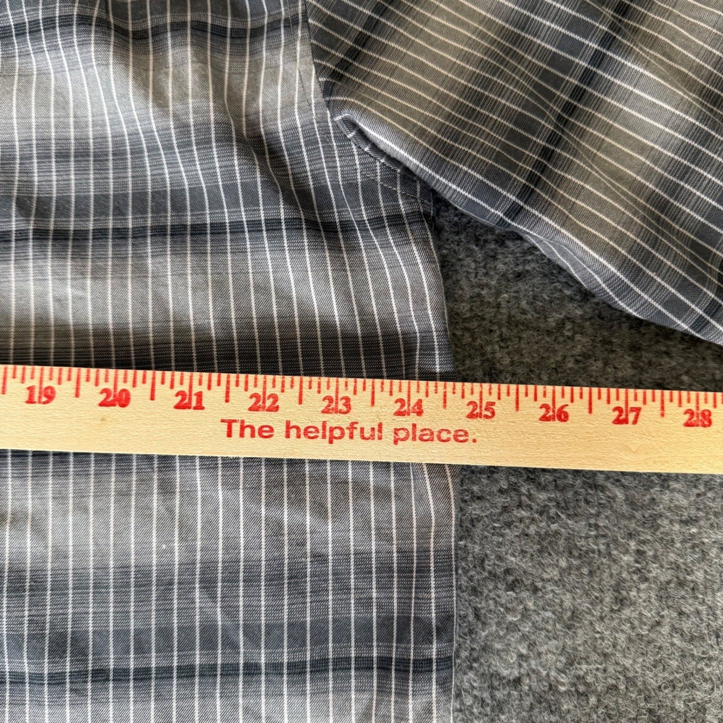 Tommy Bahama Silk Blend Shirt Gray Striped Button Long Sleeve Mens Large Casual