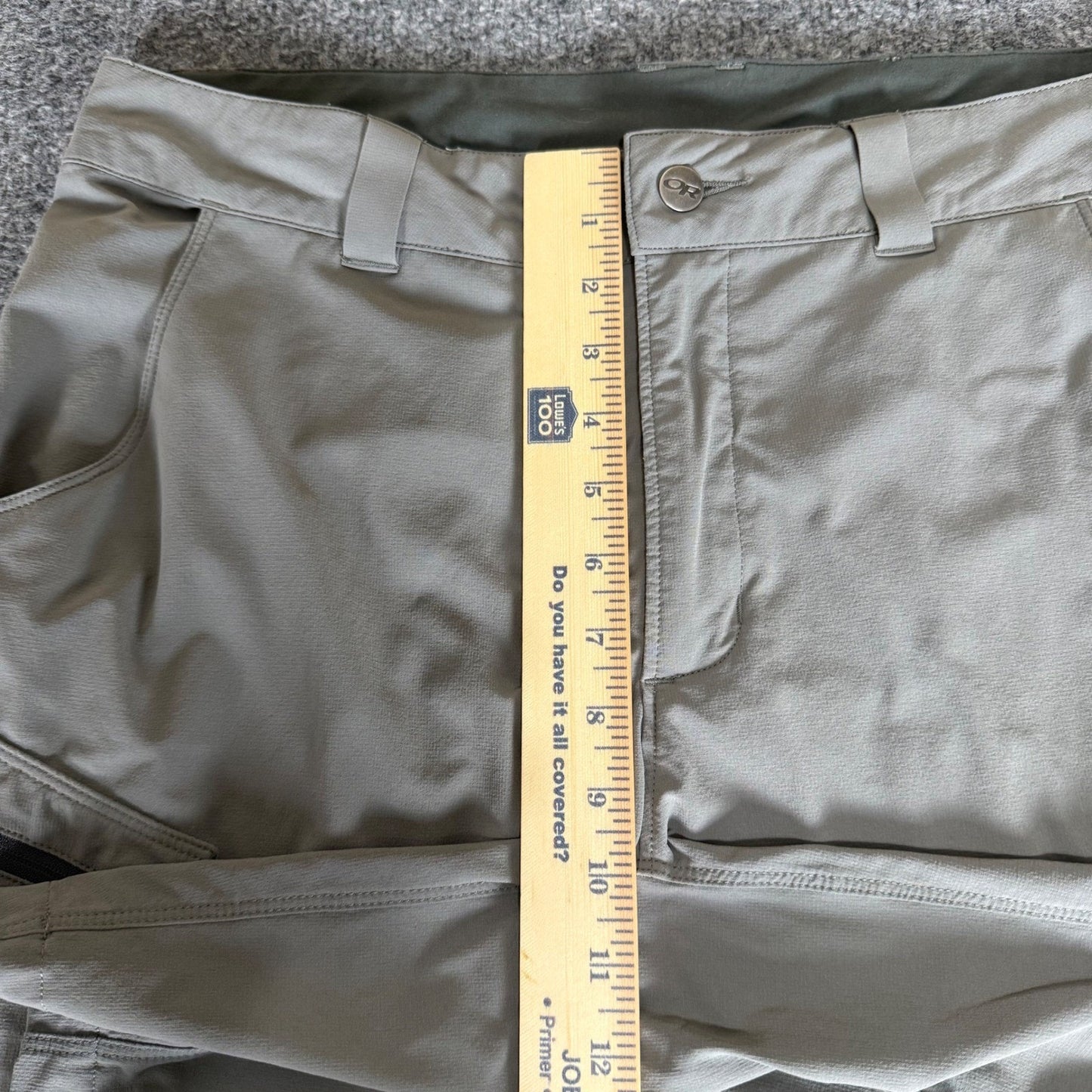 Outdoor Research Cargo Shorts Mens 34 (35) Gray Hiking Outdoor Adventure Trail