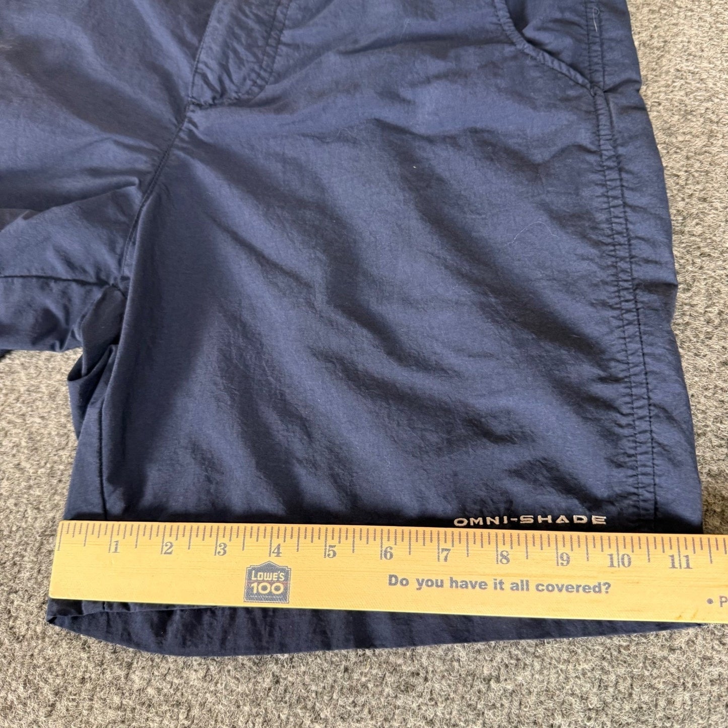 Columbia PFG Cargo Shorts Mens Small 32 Navy Blue Omni Shade Fishing Outdoor