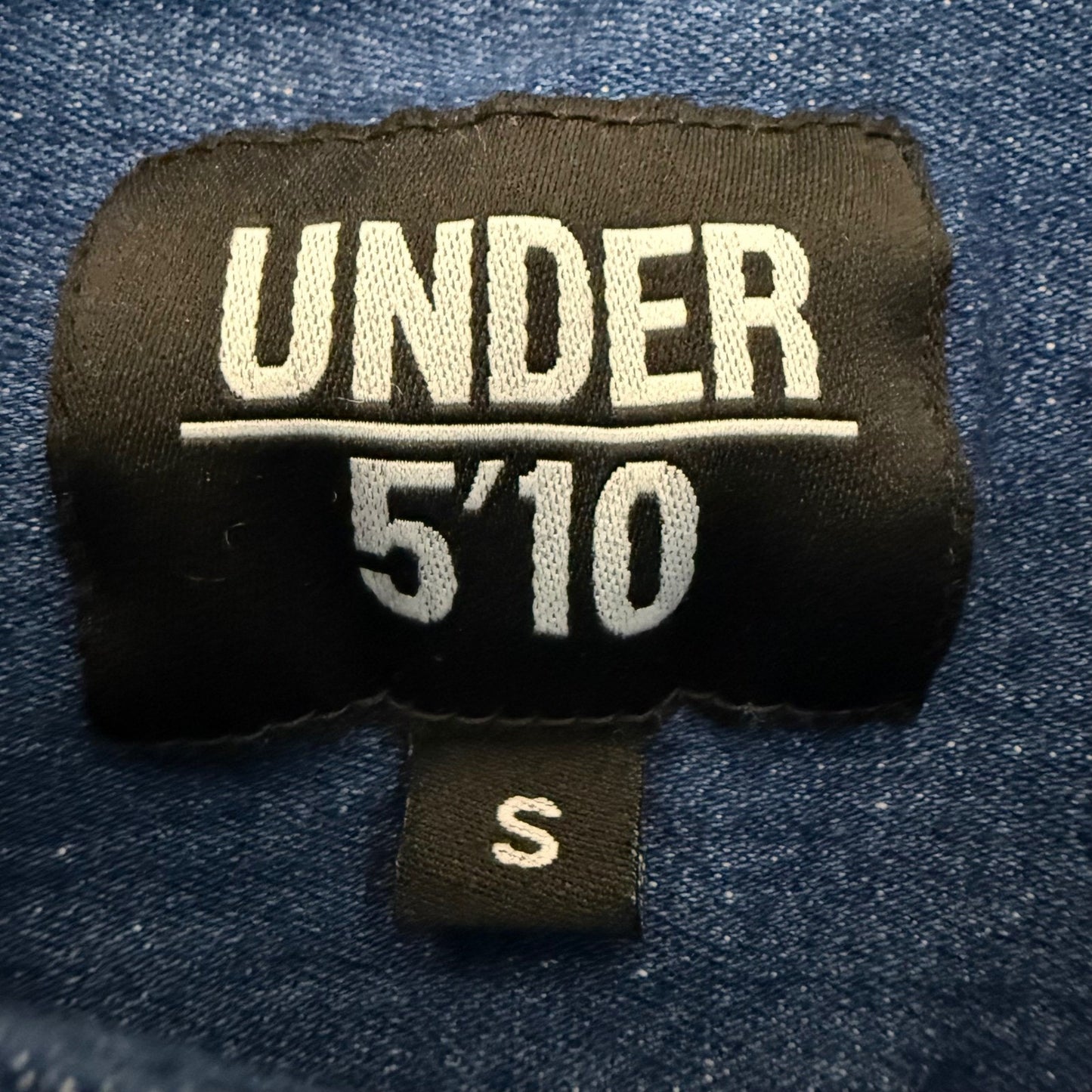 Under 510 Shirt Mens Small Blue Stretch Denim Long Sleeve Button Down Casual