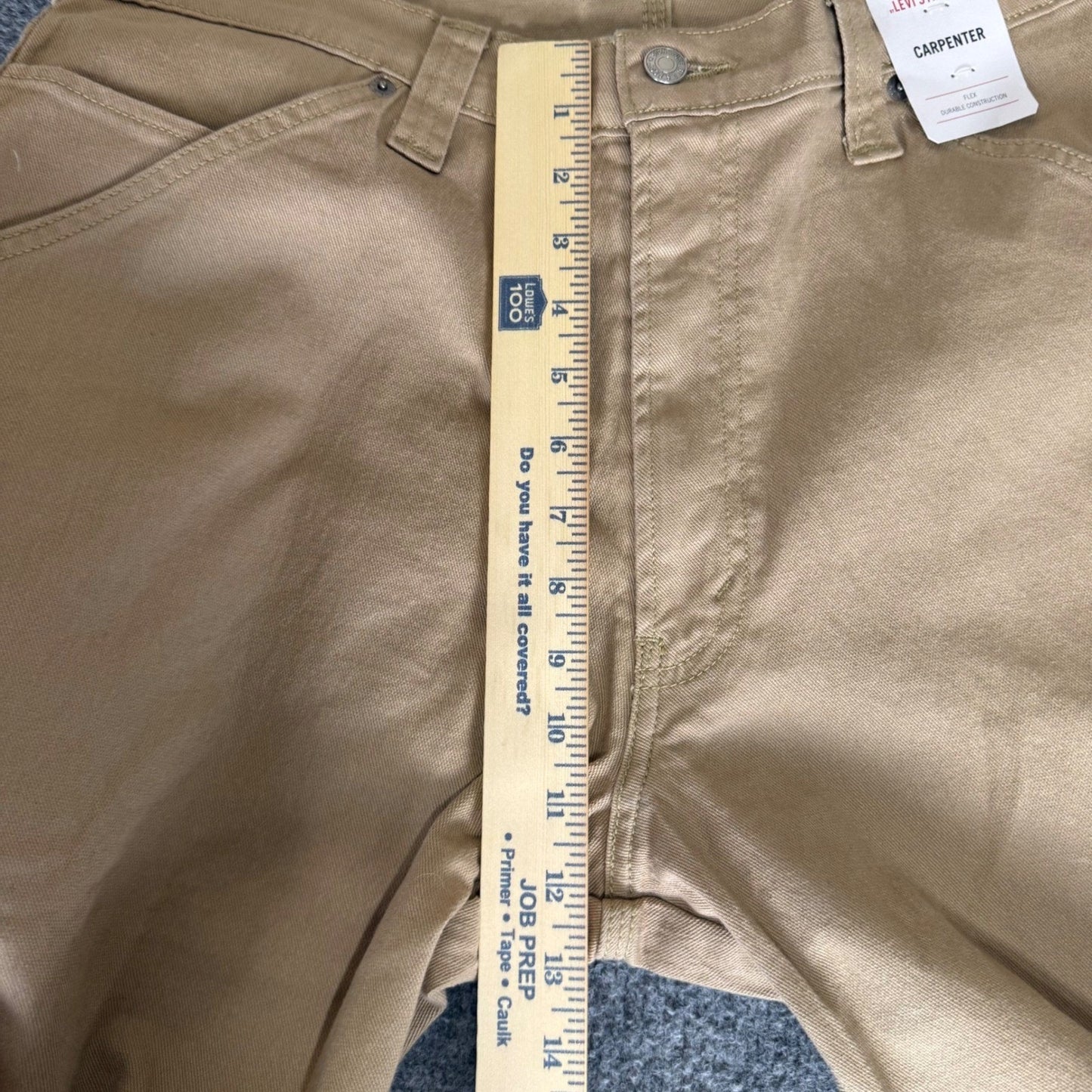 Levi Strauss Signature Mens Carpenter Pants Tan Flex Canvas 36x36 NWT Workwear