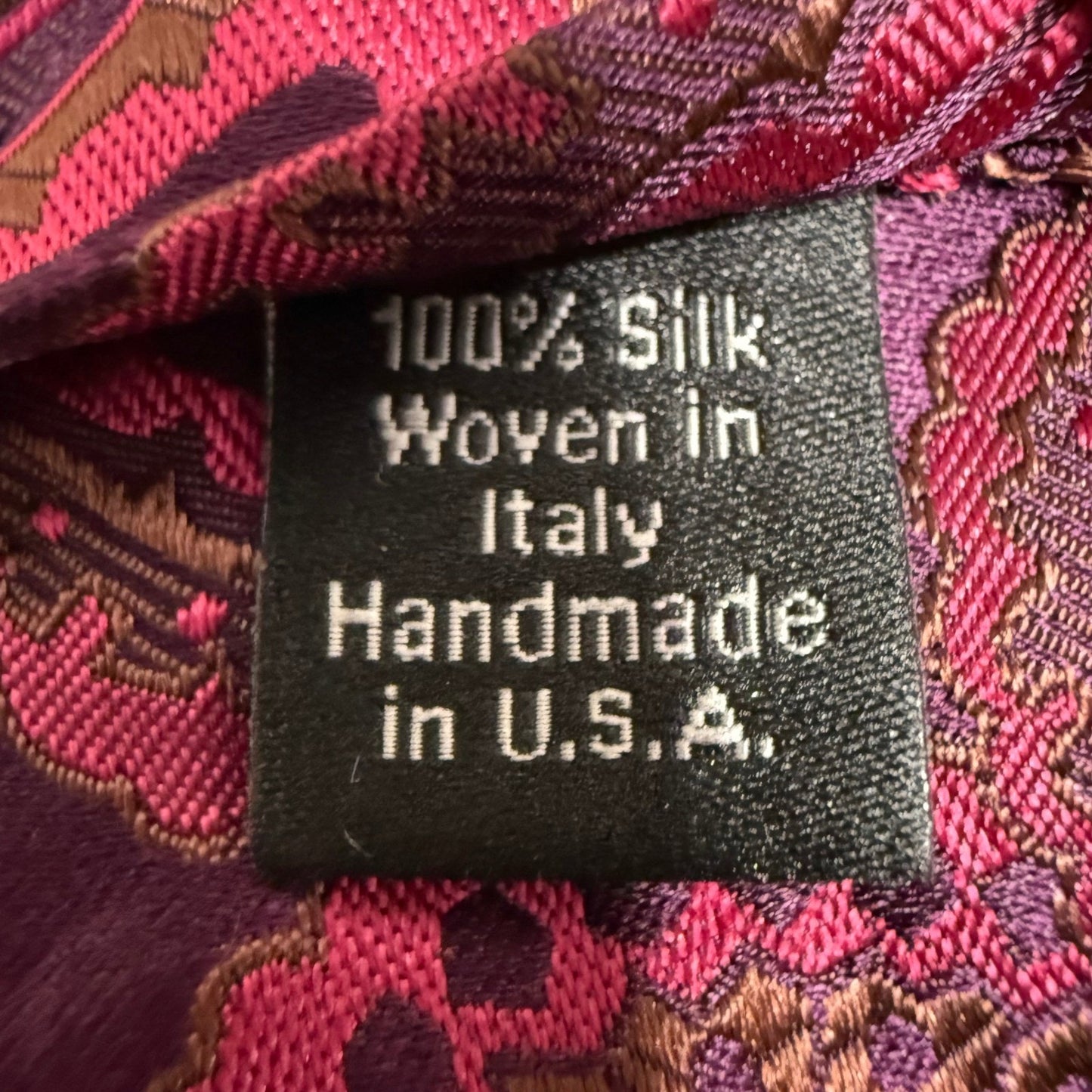 David Donahue Men Silk Paisley Tie Purple Dress Formal Wedding Business Neckwear