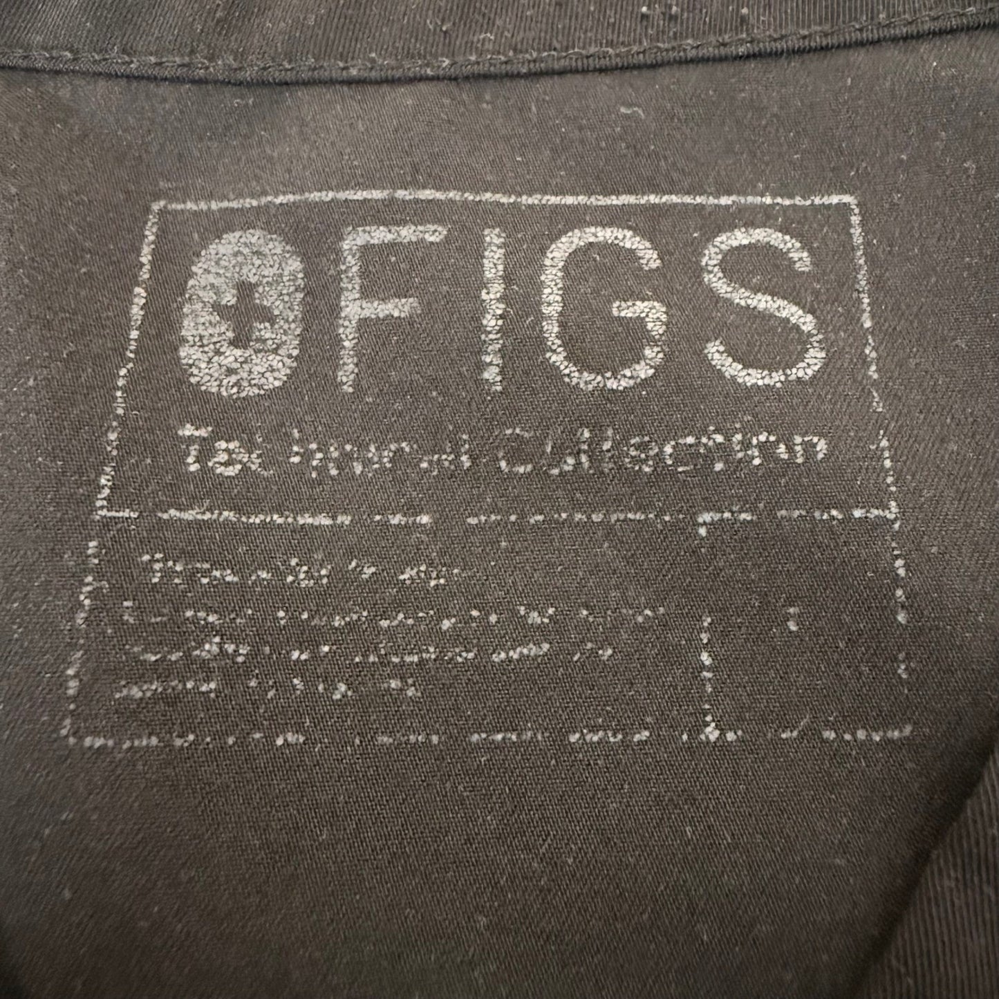 FIGS Leon Three-Pocket Scrub Top Mens Large Black Medical Nursing Clinic Uniform