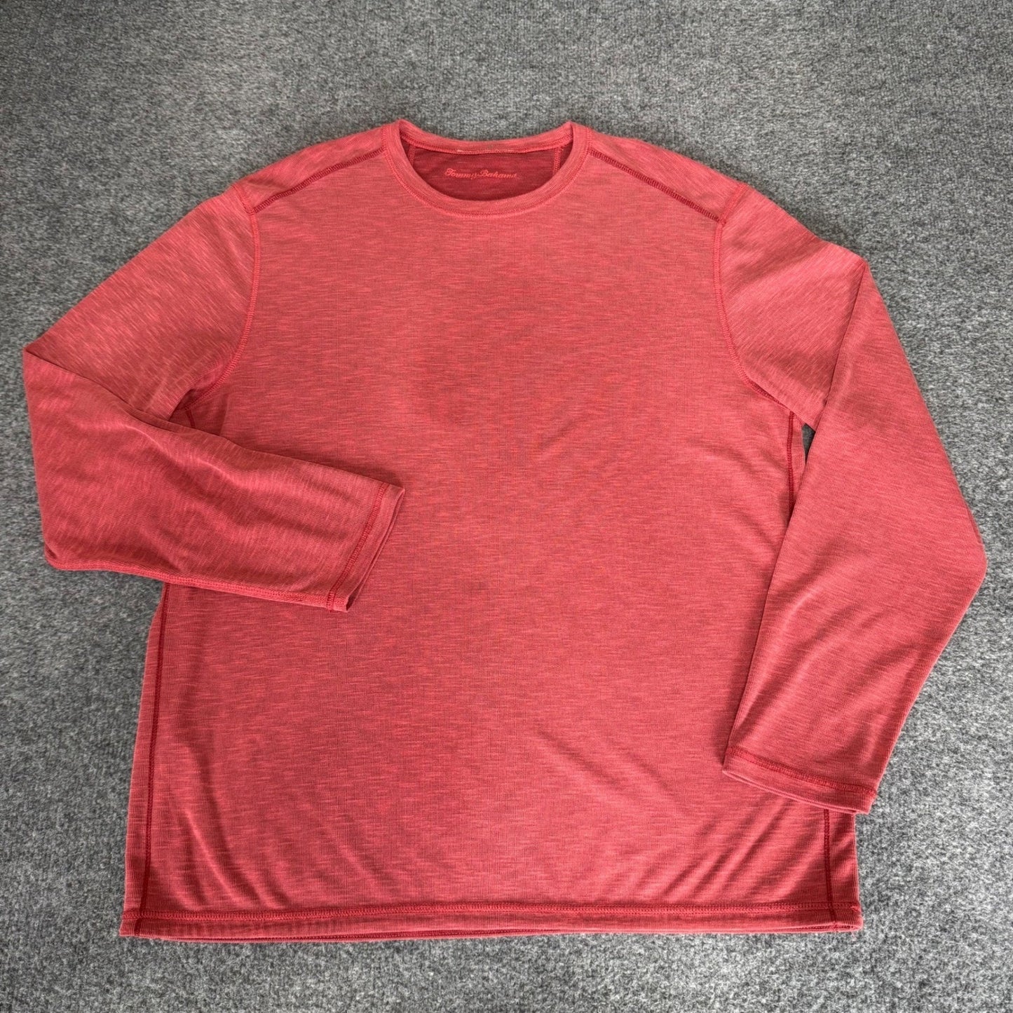 Tommy Bahama Mens XL Red Modal Long Sleeve Crew Neck Shirt Casual Lounge Knit
