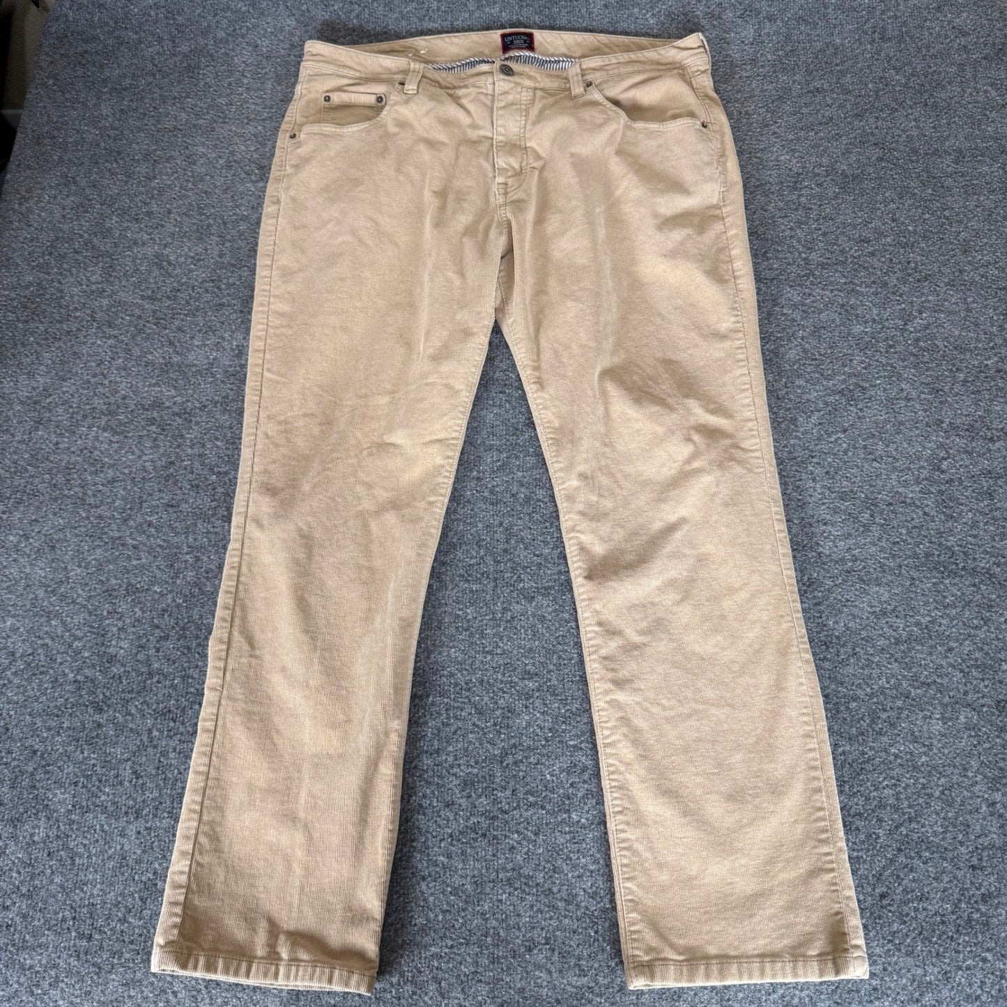 UNTUCKit Corduroy Pants Mens 40x32 Beige Casual Everyday Comfort Straight Leg