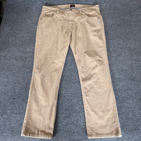 UNTUCKit Corduroy Pants Mens 40x32 Beige Casual Everyday Comfort Straight Leg