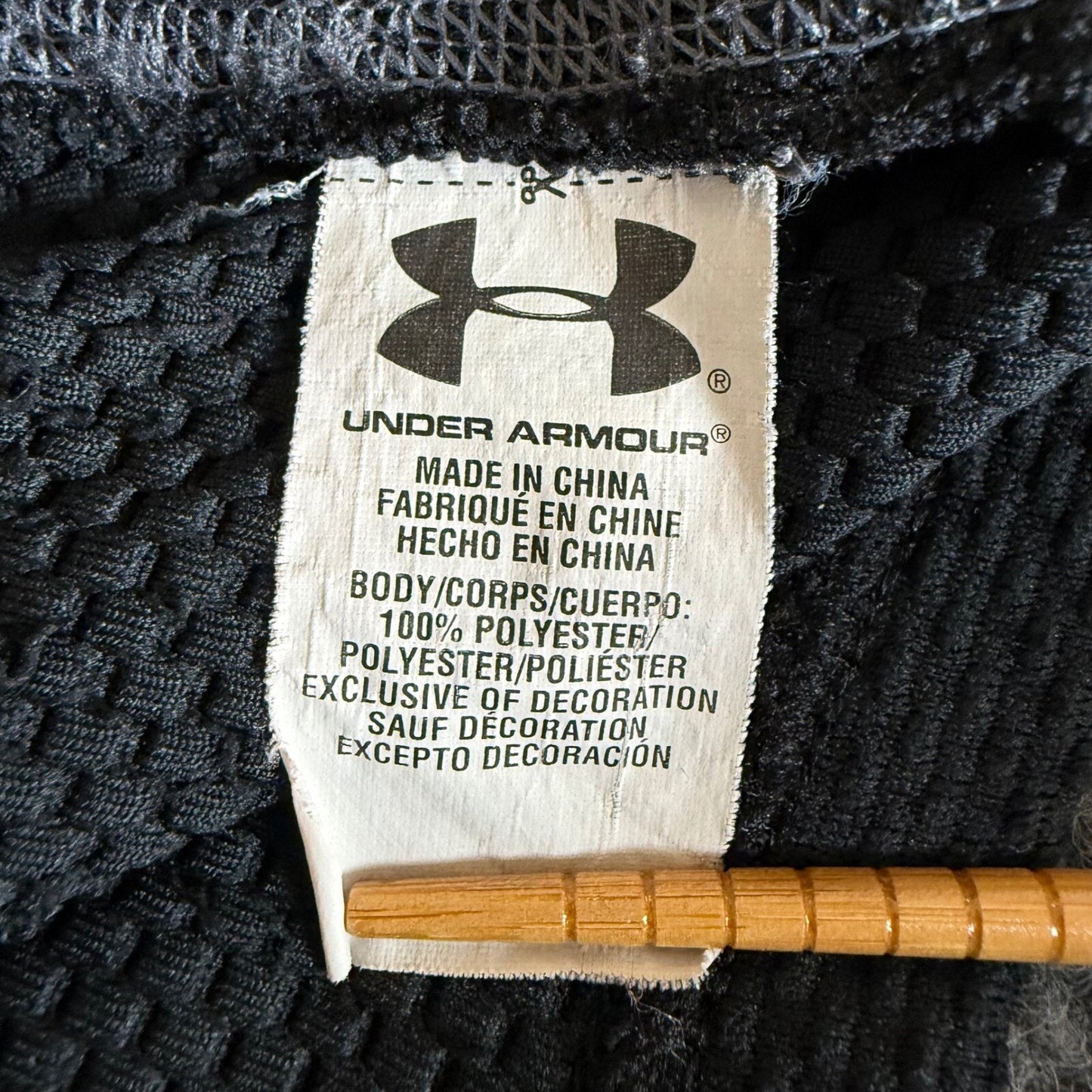 Under Armour 1/4 Zip Pullover Mens Small Black Athletic Long Sleeve Sweatshirt