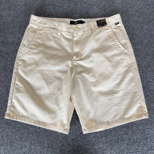 Vans Chino Short Men 34 Beige Flat Front Casual Skate Grunge Streetwear Everyday