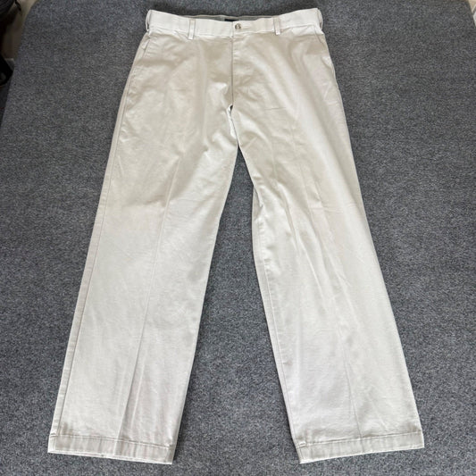 Dockers Relaxed Fit Chino Pants Mens 36x32 Beige Cotton Blend Stretch Khaki