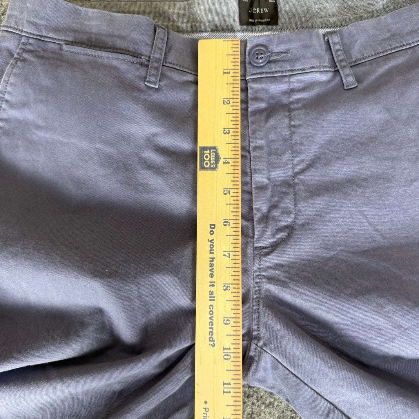 J.Crew Mens Broken In Chino Pants 33x30 (Fits 34x29) Blue Stretch Cotton Casual