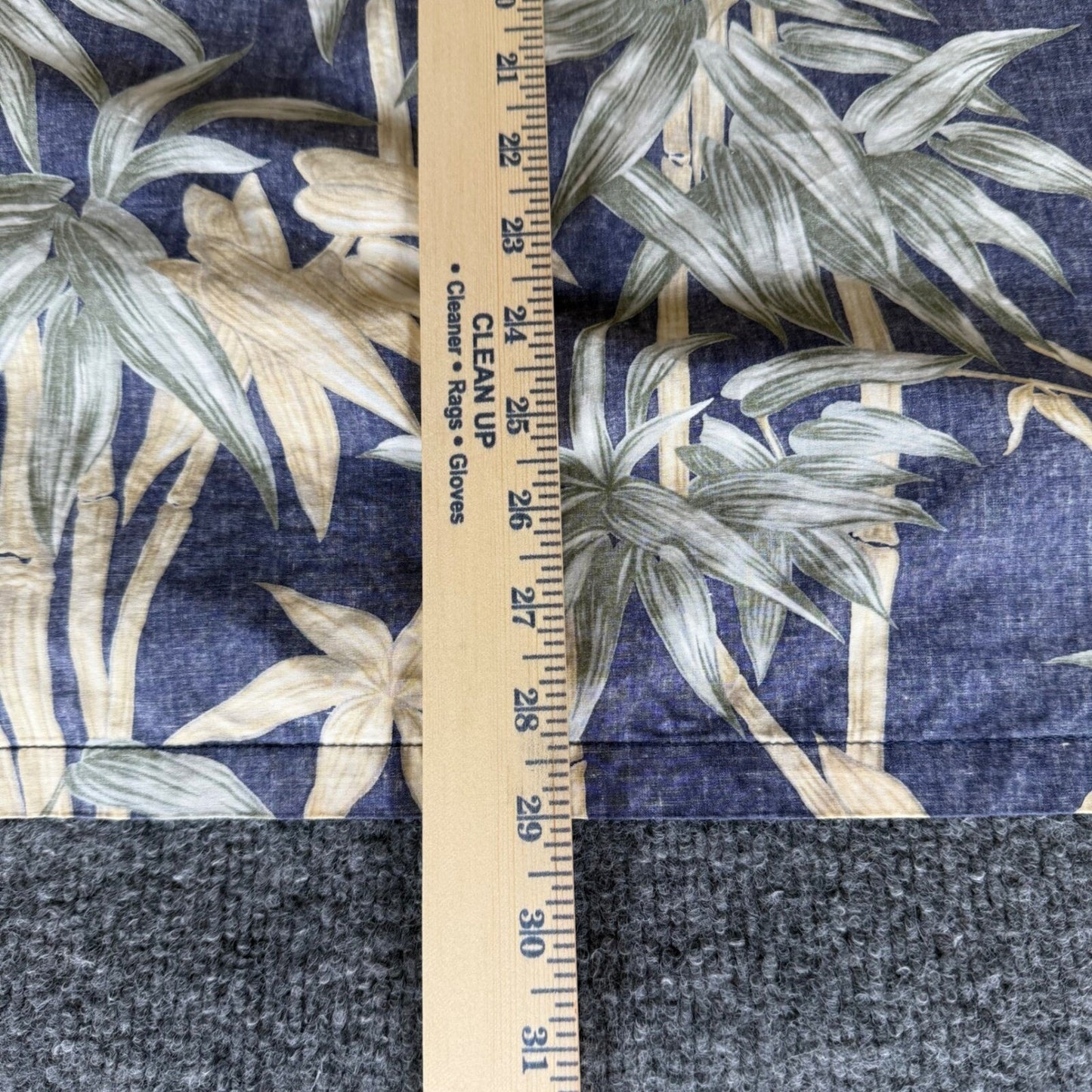 Hilo Hattie Hawaiian Popover Shirt Bamboo Reverse Print Aloha Shirt Blue Mens XL