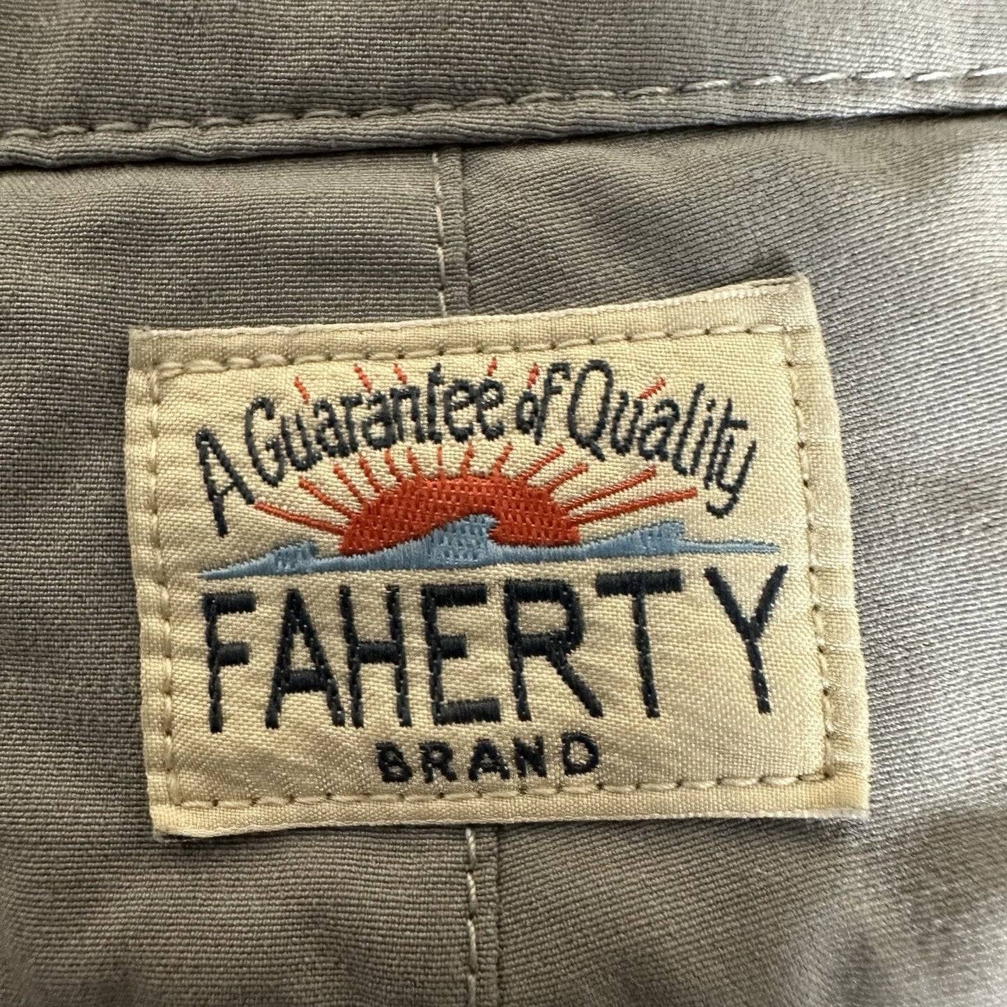 Faherty All Day Shorts Mens 38 (40) Grey Chino Drawstring Casual 9" Golf Adult